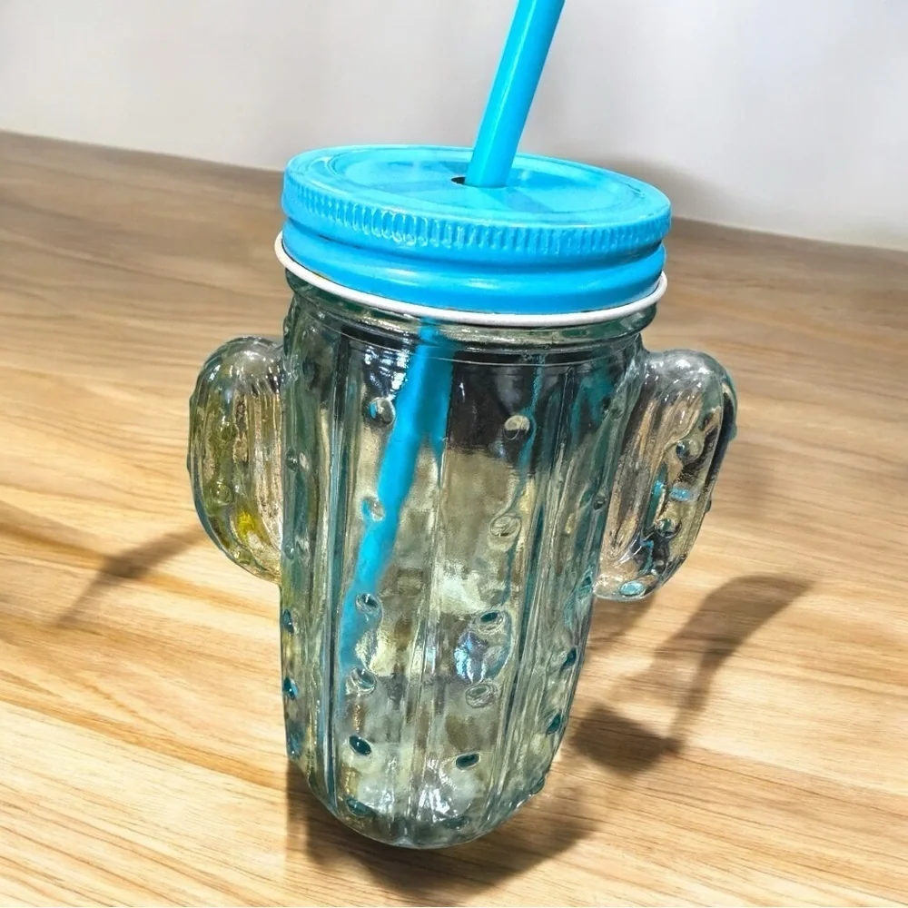 Colorful Cactus Mason Jar‎ Set
